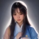 蘑菇视频官网主编陈薇的工作照，女性，面带专注神情，坐在书架前，书架上摆放大量互联网行业书籍，光线柔和温暖